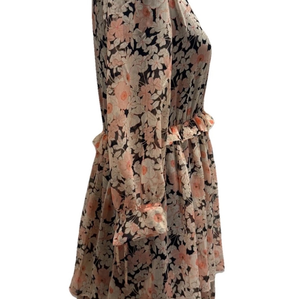 Tommy Hilfiger Women's Multicolor Floral Dress, Keyhole Back, Ruffles, Small NWT - Picture 13 of 15
